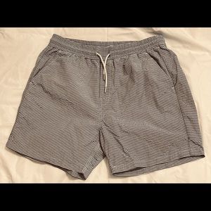 Size Large Norse Projects Hauge swim shorts blue/white striped